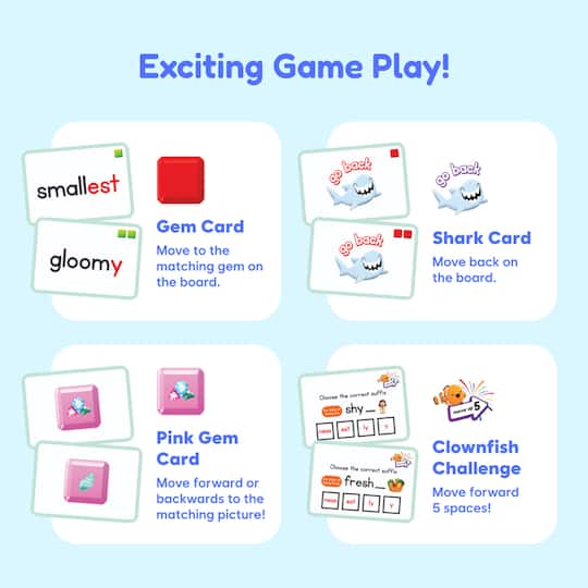The Fidget Game Grade 3-5 Squishyland Expansion Cards Board Game Set